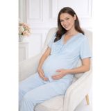 FLZ Hamile Pijama Takımı – Dantel Detaylı Lohusa Pijama Rahat Yazlık 24-81
