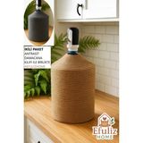 Flz Life Jüt Hasır Görünümlü Damcana Kılıfı, Şık ve Doğal Su Sebili Örtüsü.