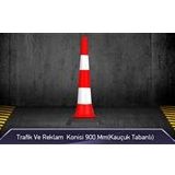 FM Trafik 900 mm Kauçuk Tabanlı Trafik Ve Reklam Konisi