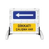 FM Trafik 91x100 cm Katlanır Uyarı Levhalı Bariyer Çalışma Var