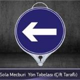 FM Trafik Çift Taraflı Sola Mecburi Yön Tabelası