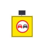 FM Trafik Sarı Zemin 1000x1000 mm Güneş Enerjili Sollama Yasak