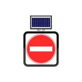 FM Trafik Solar Flaşörlü Ledli Trafik Levhası 60x60 cm Girilmez