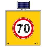 FM Trafik Solar Ledli 100X100 cm 70 kmh Yol Bakım Levhası