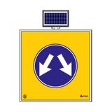 FM Trafik Solar Ledli 100X100 cm Çift Yön Yol Bakım Levhası