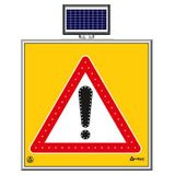 FM Trafik Solar Ledli 100X100 cm Dikkat Yol Bakım Levhası