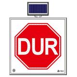 FM Trafik Solar Ledli 100X100 cm Dur Yol Bakım Levhası