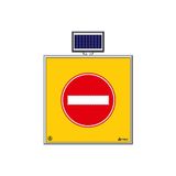 FM Trafik Solar Ledli 100X100 cm Girilmez Yol Bakım Levhası