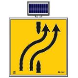 FM Trafik Solar Ledli 100X100 cm Sol Yoldan Sağ Yola Yol Bakım Levhası