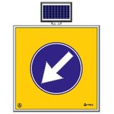 FM Trafik Solar Ledli 100X100 cm Sol Yön Yol Bakım Levhası