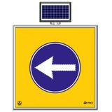 FM Trafik Solar Ledli 100X100 cm Soldan Gidiniz Yol Bakım Levhası