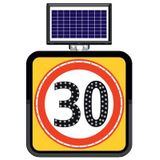 FM Trafik Solar Ledli 60X60 cm 30 kmh Yol Bakım Levhası
