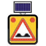 FM Trafik Solar Ledli 60X60 cm Kasisli Yol Yol Bakım Levhası