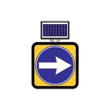 FM Trafik Solar Ledli 60X60 cm Sağdan Gidiniz Yol Bakım Levhası