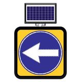 FM Trafik Solar Ledli 60X60 cm Soldan Gidiniz Yol Bakım Levhası