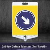 FM Trafik Tek Taraflı Sağdan Gidiniz Tabelası