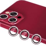 Fmk Iphone 11 Pro/ 11 Pro Max/ 12 Pro Kırmızı Uyumlu Taşlı Kamera Lens Koruyucu Cam