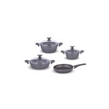 FMS 7 Parça Granit Tencere Set Gri