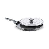 Fms D3006 Döküm Kapaklı Balık-Gözleme Tavası 34 cm Gri - Renk