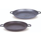 Fms Döküm Kavurma Tenceresi Çift Kulplu 36Cm Gri - G3021grı