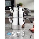 FMS Fms Mega Maxi Boy Çelik Çaydanlık Siyah 4074