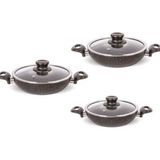 FMS G5001 6 Parça Siyah Granit Omlet Set