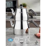 Fms Mega Maxi Boy Çelik Çaydanlık Siyah 4074