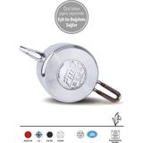 Fms Silindir Elmas Kulp Mini Boy Gold | 18/10 Paslanmaz Çelik Çaydanlık | Indüksiyon Taban | 0,85 L + 1,25 L|