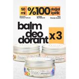 fnac %100 Doğal İçerikli Balm Deodorant- 3'lü Set-Alüminyumsuz ve Alkolsüz Doğal Krem Deodorant