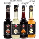 FO 4'lü Avantaj Paketi Beyaz Çikolata Çikolata Karamel Vanilya Şurubu 700 ml Ekonomik Çözüm