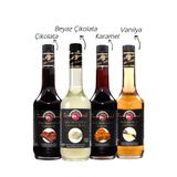 FO 4'lü Avantaj Paketi Çikolata Beyaz Çikolata Karamel Vanilya Şurubu 700ml x 4 Adet