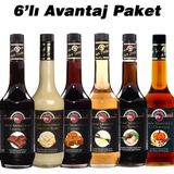 FO 6'lı Avantaj Şurup Çikolata Beyaz Çikolata Karamel Vanilya Fındık Bal Kabağı Şurubu - 1 Adet