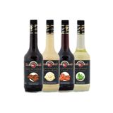 Fo Şurup FO 4lü Avantajlı Paket Çikolata Beyaz Çikolata Karamel Vanilya Şurubu 700ml