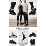 Foalker Folker Unisex Mesh Pratik, Dans ve Spor Ayakkabısı – Ultra Hafif Taban Nefes Alabilen Mesh Kumaşı - Siyah
