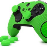 Foamy Lizard tarafından Xbox One Elite Serisi 2 Denetleyici için Elite Serisi 2 Çivili Kavrama Kılıfı (Seri X/S/Elite 1 için DEĞİL) - Tersiz Silikonlu Düz Üst Kaymaz Çıtçıt + 8 QSX-Elite Başparmak Tutacağı (Yeşil)