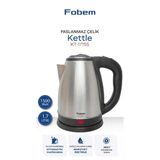 Fobem Kt1715 S Saplı Uzun Ömürlü Paslanmaz Çelik Su Isıtıcı Kettle