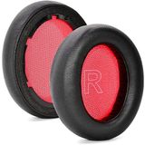fobun anker uyumlu soundcore life Q10 Q10 bt ile uyumlu kuklaklık pedi q10 kuklaklık süngeri soundcore life Q10 Bt kulaklık yastığı anker soundcore life Q10 Q10 bt kuklaklık pedi(Siyah - Kırmızı Deri)