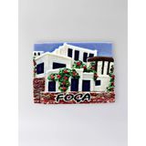 Foça Polyester Kabartmalı Magnet 7,5 X 5,5 Cm Dekoratif Hediyelik Buzdolabı Süsü (Kod:1647)