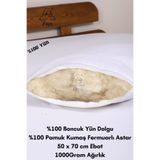 Foca Yorgan Ev Tekstil %100 Doğal Merinos Kuzu Yünü Dolgulu Kokusuz Yıkanabilir Yün Yastık