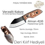 Foçalı 5001 Verzalit Yatağan El Yapımı 15Cm Av Kamp Bıçağı