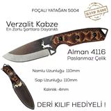 Foçalı 5004 Verzalit Yatağan El Yapımı 22Cm Av Kamp Bıçağı