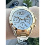 Focus Dual Time Aktif Göstregeler Komple Çelik Spor Şık Kullanıma Uygun Kadın Kol Saati - Sarı