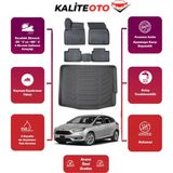 Focus Hatchback 2014 Model Bagaj Havuzu+4d Araca Özel Havuzlu Paspas Takımıı Prqx - Siyah