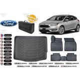 Focus Hatchback 2015 Model Bagaj Havuzu+4d Araca Özel Havuzlu Paspas Takımıı Rice - Siyah
