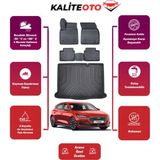 Focus Hatchback 2025 Model Ince Stepne Bagaj Havuzu+4d Araca Özel Havuzlu Paspas Takımıı Prqx - Siyah
