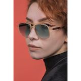 Focus On Asgard Matte Cream Unisex Güneş Gözlüğü - Koyu Yeşil