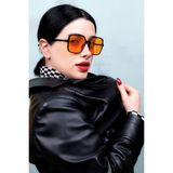 Focus On Clara Black Orange Unisex Güneş Gözlüğü - Siyah
