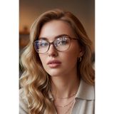 Focus On Eyewear Ohrid Cat Eye Kahverengi Mavi Işık Filtreli Ekran Gözlüğü
