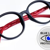 Focus On Eyewear Siyah Kırmızı 2-5 Yaş Mavi Işık Filtreli Çocuk Ekran Gözlüğü