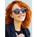 Focus On Luke Black Yuvarlak Polarize Güneş Gözlüğü